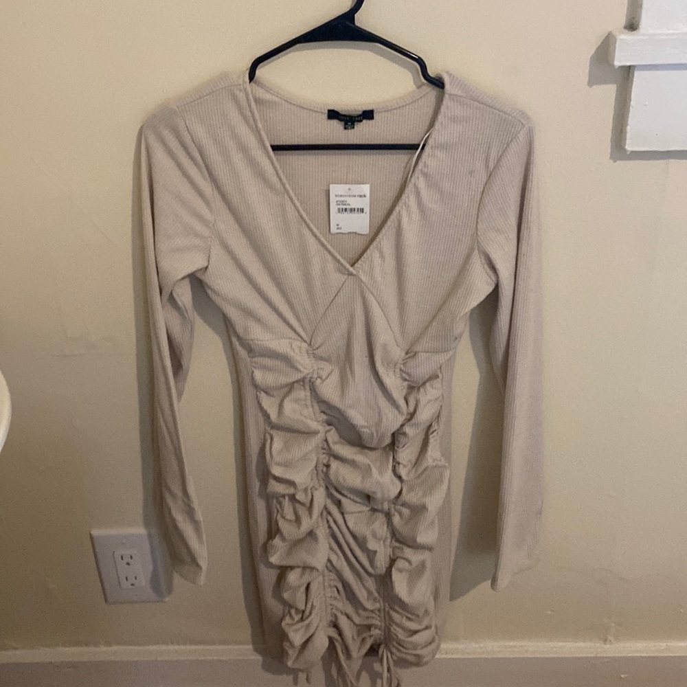 Oatmeal long sleeve dress